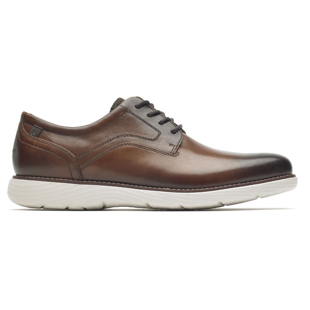 Sapatos Oxford Homem Rockport Garett Plain Toe Marrom,Portugal ZVSQM-4701